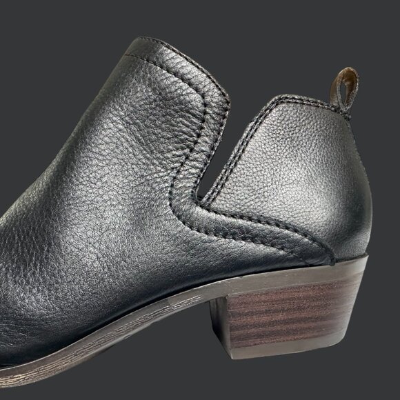 Lucky Brand Bollo Booties Ankle Boots 8M 38.5 Black Slip-on Pull-on - Picture 12 of 15